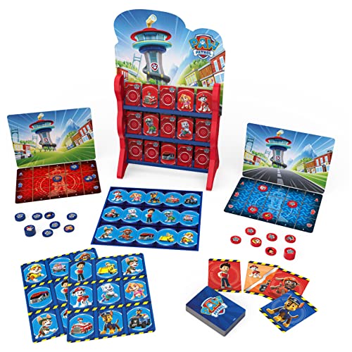 Patrulla Canina, Juegos de Mesa HQ para niños, Damas Tic TAC Toe Memory Match Bingo Go Fish Juegos de Cartas Paw Patrol, Juguetes para niños a Partir de 4 años