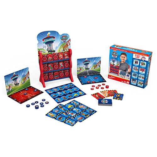 Patrulla Canina, Juegos de Mesa HQ para niños, Damas Tic TAC Toe Memory Match Bingo Go Fish Juegos de Cartas Paw Patrol, Juguetes para niños a Partir de 4 años