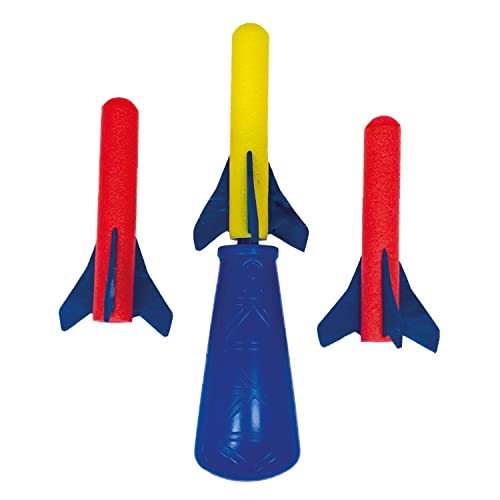 Paul Günther 1557 1557 Mini HandPump Rocket - Juego de Cohetes de Mano (Incluye 3 espumas de Espuma), diseño de Cohetes Volando hasta 10 Metros, para niños a Partir de 4 años, Multicolor