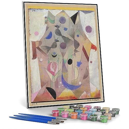 Paul Klee - Pintura de números para adultos, pintura de ruiseñores persas para bricolaje, pintura al óleo por números