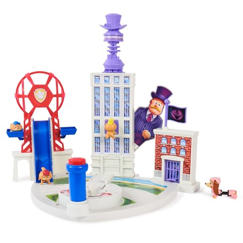 Paw Patrol: La película de cine Mighty Liberty + Junior Patrollers con Liberty, Micro, Nano y Mini, incluye torre de juego y catapulta de lanzamiento, juguete adecuado para niños a partir de 3 años