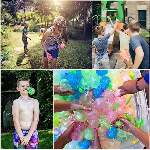 PEIFOON 444 PCS Globo de Agua - Bombas de Agua de Cierre Automático, Globos de Agua Que se Llenan Rápidamente, Juegoe Globos de Agua de colore, Globos de Agua Racimo Biodegradables para Juegos de Agua