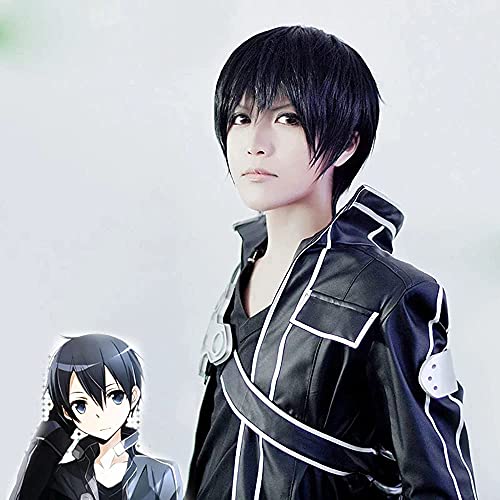 Pelucas Para Sword Art Online Kirito, Cosplay Anime Costume ​Postizos Para Uso Diario Y Juegos Rol Masquerade Halloween Traje Fiesta