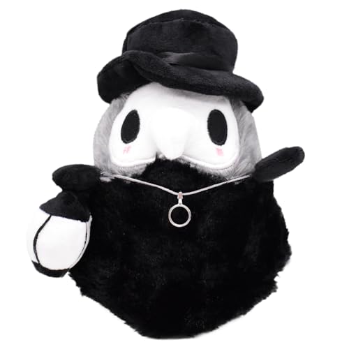 Peluche Cuervo De La Plaga, 20 CM Peluche Doctor Plaga, Suave Cuervo Peluche, Muñeco De Peluche Luminoso Espeluznante para Decoración De Halloween y Pascua Juguete Regalo para Niños y Adultos