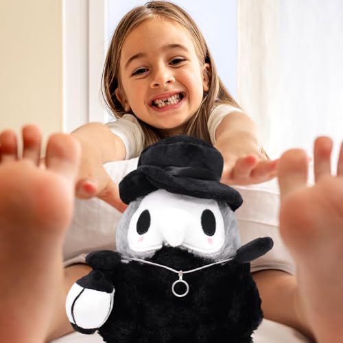 Peluche Cuervo De La Plaga, 20 CM Peluche Doctor Plaga, Suave Cuervo Peluche, Muñeco De Peluche Luminoso Espeluznante para Decoración De Halloween y Pascua Juguete Regalo para Niños y Adultos