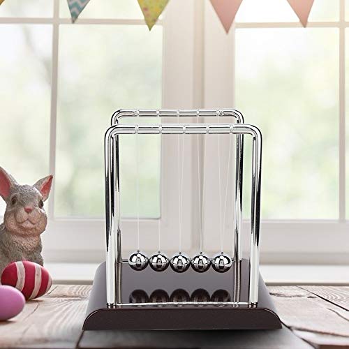 Péndulo de Newton, Newton Cradle Balones de Equilibrio, Juguete Física Péndulo Newton, Decoración de Escritorio de Juguete para Oficina en Casa, Regalo Interesante para Amigos Familiares y Niños