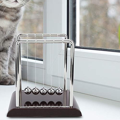 Péndulo de Newton, Newton Cradle Balones de Equilibrio, Juguete Física Péndulo Newton, Decoración de Escritorio de Juguete para Oficina en Casa, Regalo Interesante para Amigos Familiares y Niños