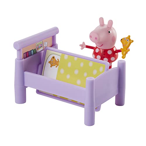 Peppa Pig Hasbro habitación Juego de Accesorios de Juguete para Preescolar, Incluye el Personaje 5 Accesorios, para niños a Partir de 3 años