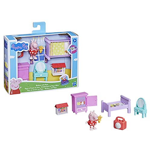 Peppa Pig Hasbro habitación Juego de Accesorios de Juguete para Preescolar, Incluye el Personaje 5 Accesorios, para niños a Partir de 3 años