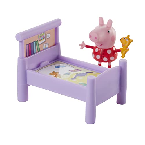 Peppa Pig Hasbro habitación Juego de Accesorios de Juguete para Preescolar, Incluye el Personaje 5 Accesorios, para niños a Partir de 3 años