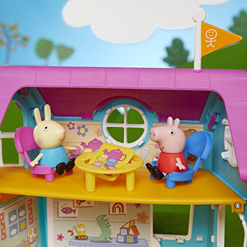 Peppa Pig Peppa’s Club - La casita de Juegos de Peppa - Juguete Preescolar - Efectos de Sonido - 2 Figuras, 7 Accesorios - A Partir de 3 años