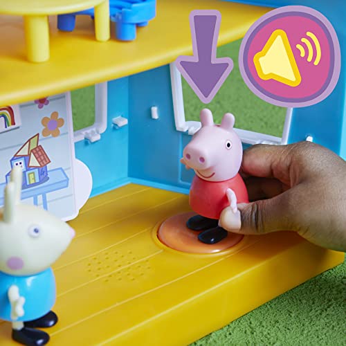 Peppa Pig Peppa’s Club - La casita de Juegos de Peppa - Juguete Preescolar - Efectos de Sonido - 2 Figuras, 7 Accesorios - A Partir de 3 años