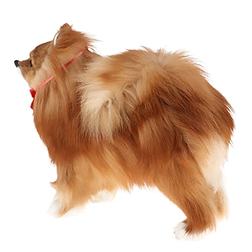 perfeclan Juguete de Perro de Pomeranian de Simulación para Ilustración Artesanal.