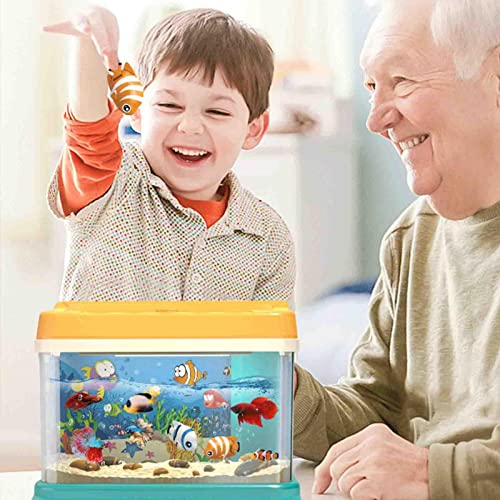 Perfectha Pecera para niños | Acuario Juguetes alimentación USB | Juguetes magnéticos para Peces adecuados para niños Mayores 3 años niños, niñas, Regalos Fiesta