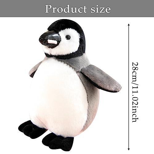 Pingüino Papúa,Animal Peluches,Regalo Recién Nacido,Pingüino Peluches para Niños,Juguete De Peluche,Pingüino De Peluche Suave para Niños Adultos Regalos De Cumpleaños (28 CM)