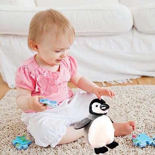 Pingüino Papúa,Animal Peluches,Regalo Recién Nacido,Pingüino Peluches para Niños,Juguete De Peluche,Pingüino De Peluche Suave para Niños Adultos Regalos De Cumpleaños (28 CM)