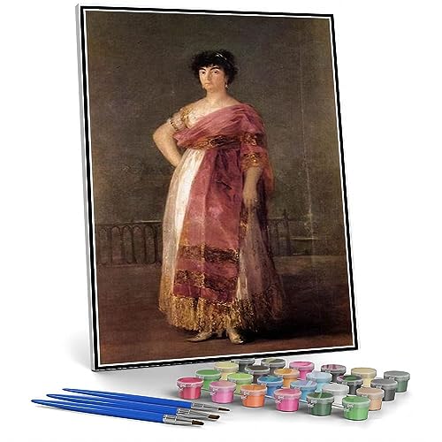 Pintura de números para adultos la Tirana Pintura por Francisco Goya DIY Pintura al óleo Pintura por números Kits