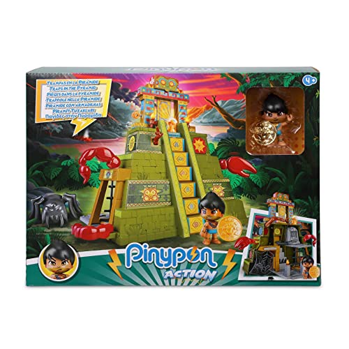 Pinypon Action - Wild. Trampas en la Pirámide, Set de Juguete de acción con Puzzles, trampas, Accesorios & Pinypon Action- Isla Pirata del Capitán Caimán con 2 Figuras