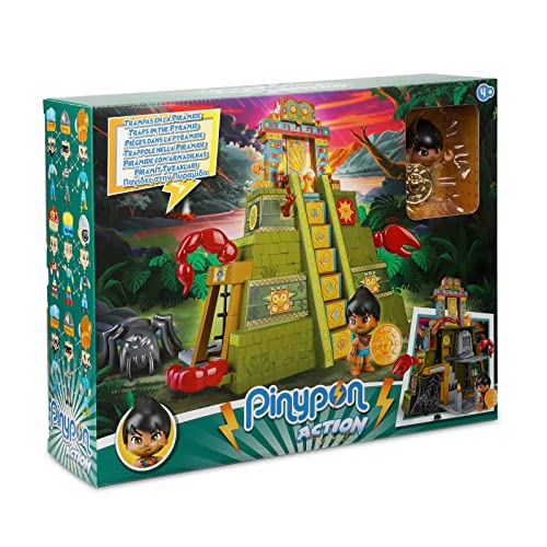 Pinypon Action - Wild. Trampas en la Pirámide, Set de Juguete de acción con Puzzles, trampas, Accesorios & Pinypon Action- Isla Pirata del Capitán Caimán con 2 Figuras