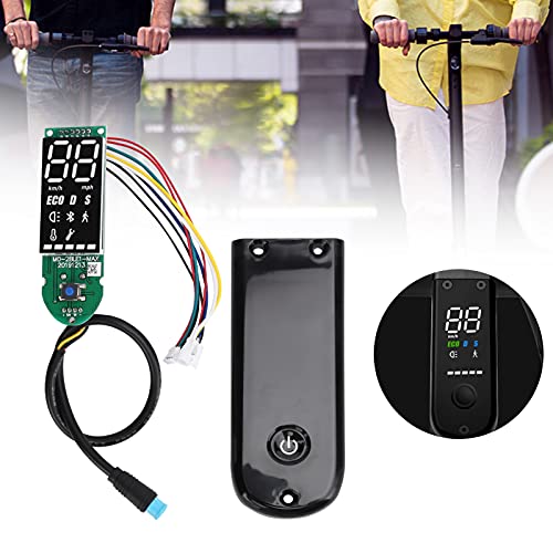 Pissente Panel de Datos de Scooter, Tablero de Instrumentos de Pantalla Digital BT de Scooter Eléctrico de 36 V con Cubierta de Panel de Pantalla para Controlador de Scooter Eléctrico MAX