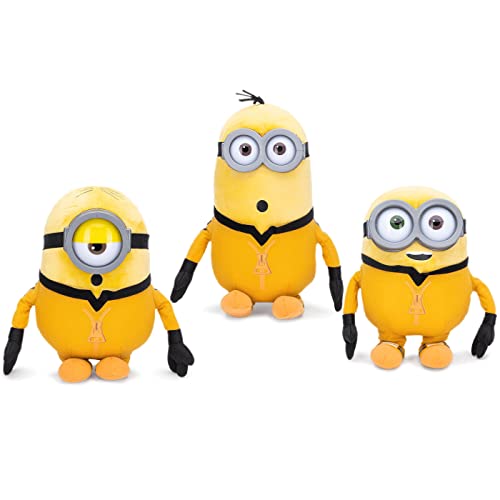 Play by Play Peluche Minion Kung Fu Bob Kevin Stuart 25/30cm Peluches Minions con Gafas de Plástico, Envío 1 Peluche Personaje Aleatorio