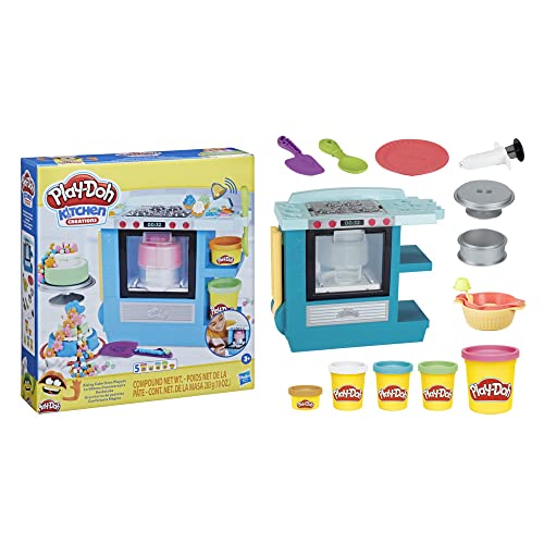 Play-Doh Set Gran Horno de Pasteles Kitchen Creations para niños a Partir de 3 años y con 5 Botes de plastilina no tóxica & Kitchen Creations Grill 'n Stamp Juego para niños de 3 años en adelante