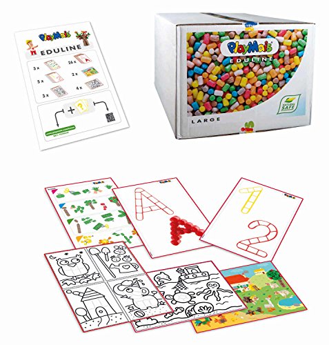 PlayMais Eduline Large Juego de construcción para niños a Partir de 3 años | Cubo con 6300 Piezas | estimula la Creatividad y la motricidad niñas y niños | Made in Germany