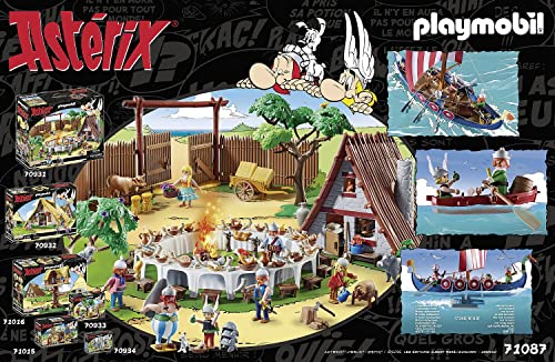 PLAYMOBIL Calendario de Adviento 71087 Astérix, Calendario de Adviento Piratas, Barco y Personajes de cómic, Juguetes para niños a Partir de 5 años