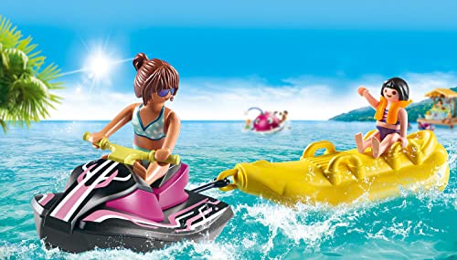 PLAYMOBIL Family Fun 70906 Starter Pack Moto de Agua con Bote Banana, Flotante, Juguete para niños a Partir de 4 años