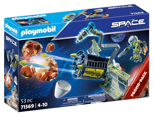 PLAYMOBIL Space Promo Packs 71369 Destructor de Meteoritos, Vuelo Espacial, Brazo articulado Giratorio y cañones disparadores, Juguetes para niños a Partir de 4 años