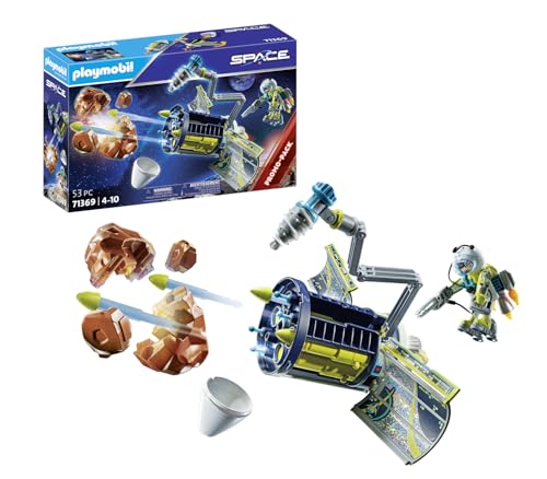 PLAYMOBIL Space Promo Packs 71369 Destructor de Meteoritos, Vuelo Espacial, Brazo articulado Giratorio y cañones disparadores, Juguetes para niños a Partir de 4 años