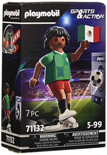 PLAYMOBIL Sports y Action Jugador de Fútbol México 71132, a Partir de 5 años