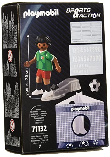 PLAYMOBIL Sports y Action Jugador de Fútbol México 71132, a Partir de 5 años