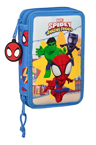 PLUMIER DOBLE PQÑO 28 pcs SPIDEY "TEAM UP"