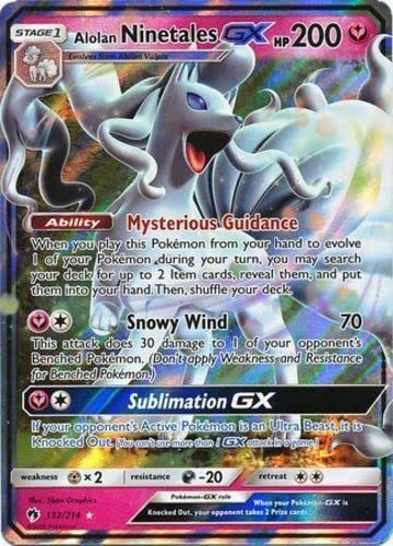 Pokemon Alolan Ninetales GX - 132/214 - Ultra Raro Sun & Moon: Lost Thunder Singles