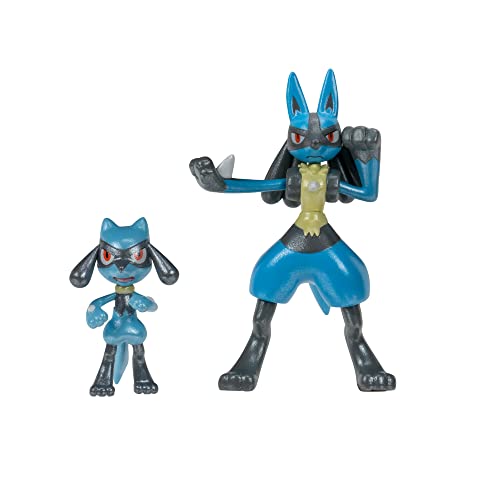 Pokemon PKW2776 - Set de Juego Oficial para Desarrollo de Riolu, Lucario, con Figuras