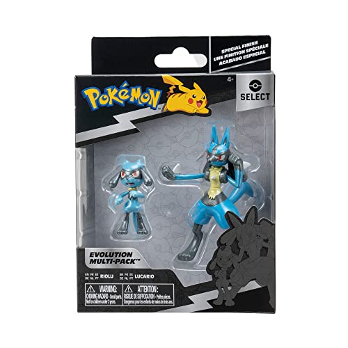 Pokemon PKW2776 - Set de Juego Oficial para Desarrollo de Riolu, Lucario, con Figuras