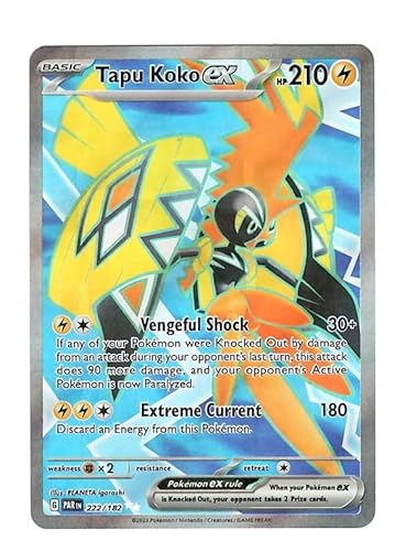 Pokemon - Tapu Koko ex 222/182 - Paradox Rift - Arte completo - Ultra Raro - Tarjeta individual