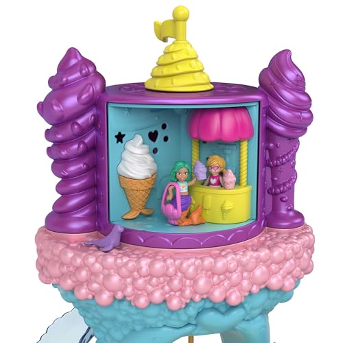 Polly Pocket Paseo de la Princesa Sirena Set de juego con muñeca, mascota y accesorios, juguete +4 años (Mattel GYK42)