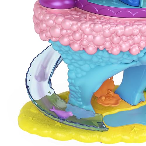 Polly Pocket Paseo de la Princesa Sirena Set de juego con muñeca, mascota y accesorios, juguete +4 años (Mattel GYK42)