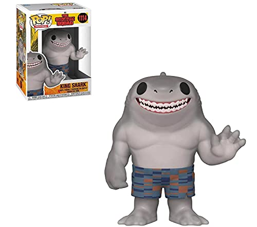 POP DC Comics: The Suicide Squad - King Shark [Nanaue] Figura de vinilo Funko Pop! (relleno con funda protectora compatible con caja de pop)