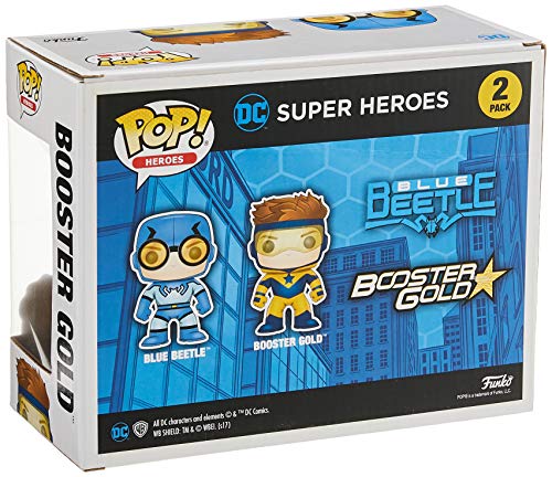 Pop! Heroes Booster Gold & Blue Beetle PX Vin Fig Metallic 2Pk