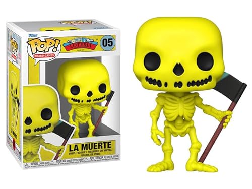 POP Juegos de mesa: Loteria - La Muerte Funko Figura de vinilo (empaquetado con funda protectora de caja compatible), multicolor, 3.75 pulgadas