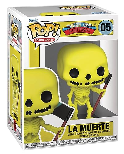 POP Juegos de mesa: Loteria - La Muerte Funko Figura de vinilo (empaquetado con funda protectora de caja compatible), multicolor, 3.75 pulgadas