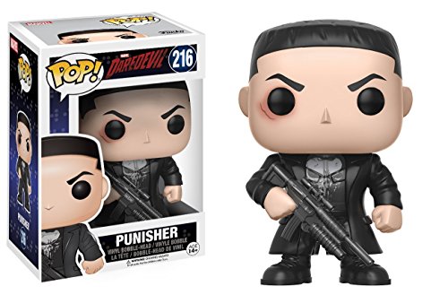 POP Marvel: Netflix Daredevil - Punisher (Frank Castle) Funko Pop! Figura de vinilo (encuadernada con funda protectora compatible con caja de pop)