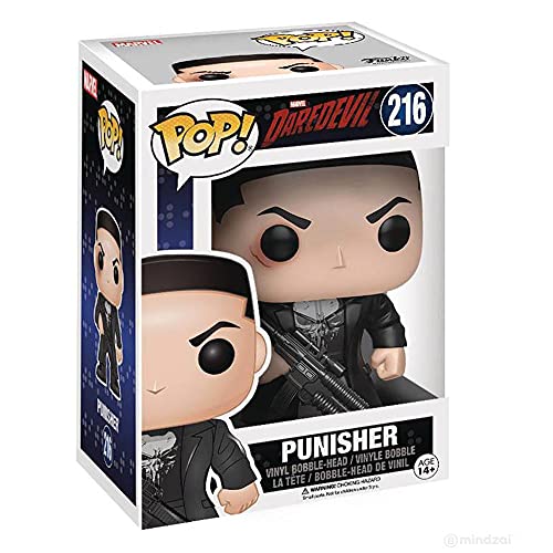 POP Marvel: Netflix Daredevil - Punisher (Frank Castle) Funko Pop! Figura de vinilo (encuadernada con funda protectora compatible con caja de pop)