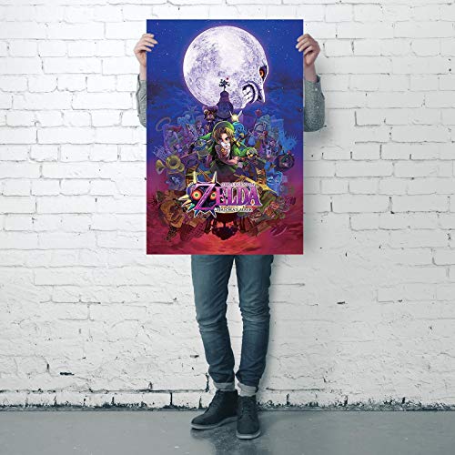 Póster The Legend of Zelda/La Leyenda de Zelda "Majora's Mask/Máscara de Majora" (61cm x 91,5cm) + 1 paquete de tesa Powerstrips® (20 tiras)