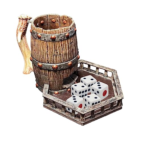 Povanjer Juguete del la torre la bandeja los dados, Dice Tower Ornaments Jugadores juegos rol mesa Juguete, Dice Tower Ornaments Mini Games Toy mesa Dados