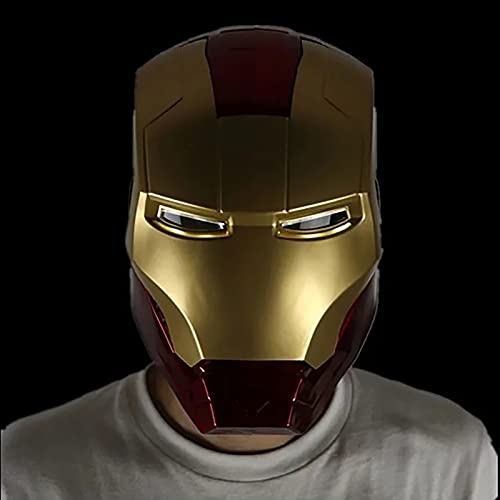 PRETAY Iron Man Casco Máscara Luminosa,Vengadores de Marvel Legends,Regalo de Juguete,Película de Halloween Cosplay Accesorios de Disfraces,Avengers Marvel-Casco Iron Man