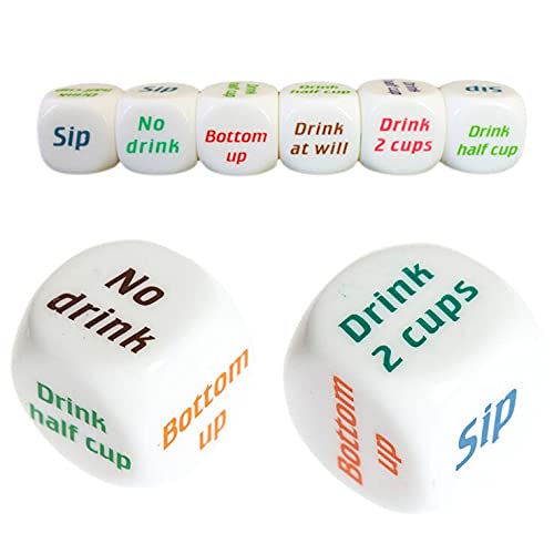 Printing English Creative Order Color 6PCS English Dice Wine Office & Papelería VMx343